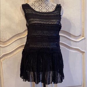 Free People sheer lace top
